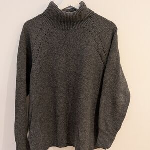 Classic Charcoal Gray Gap Turtleneck Sweater Size Large